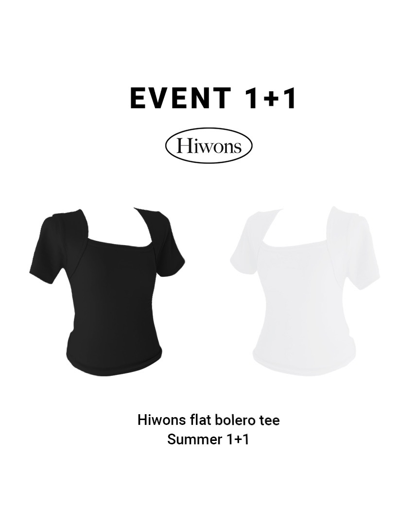 [이벤트] 1+1 여성 플랏 반팔 볼레로 티셔츠