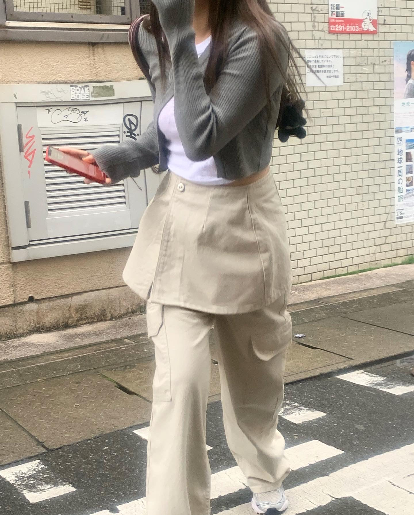 [set상품] 여성 러브 치마 카고 팬츠 2color