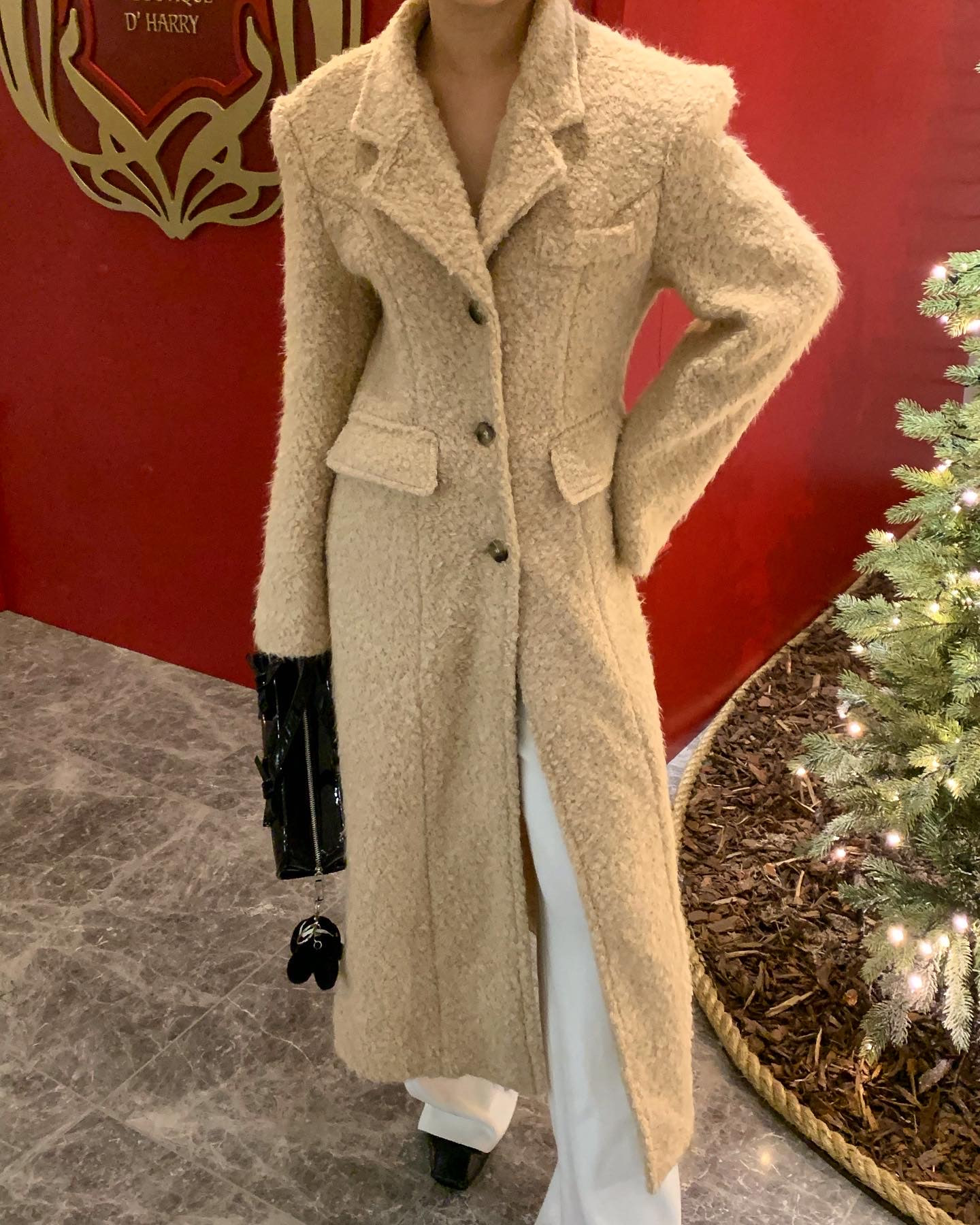 [부클] 여성 겨울 로엘 울 맥시 슬림핏 코트 2color